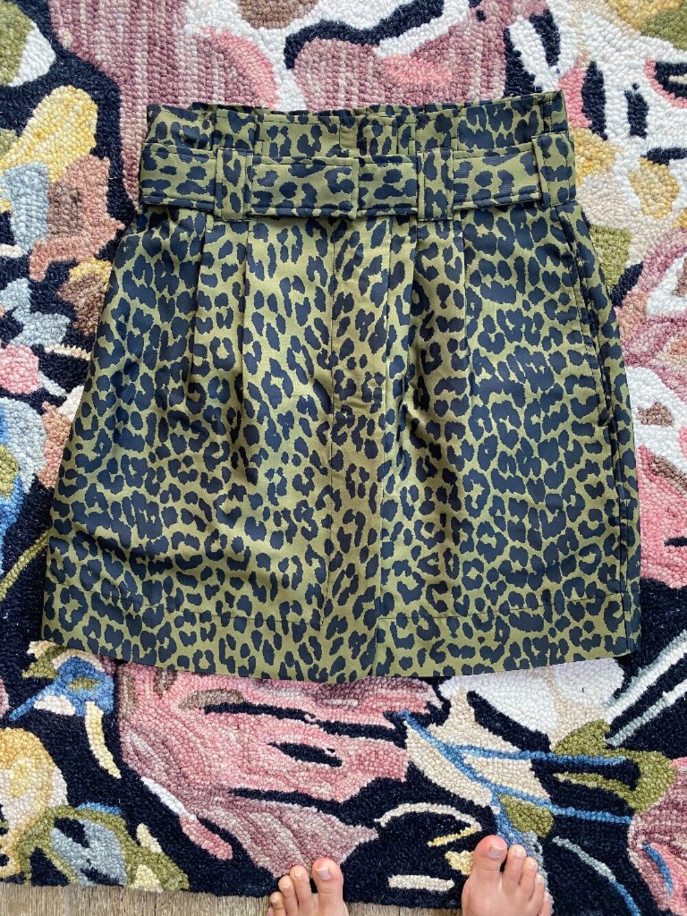 GANNI leopard-print A-line mini skirt - 38